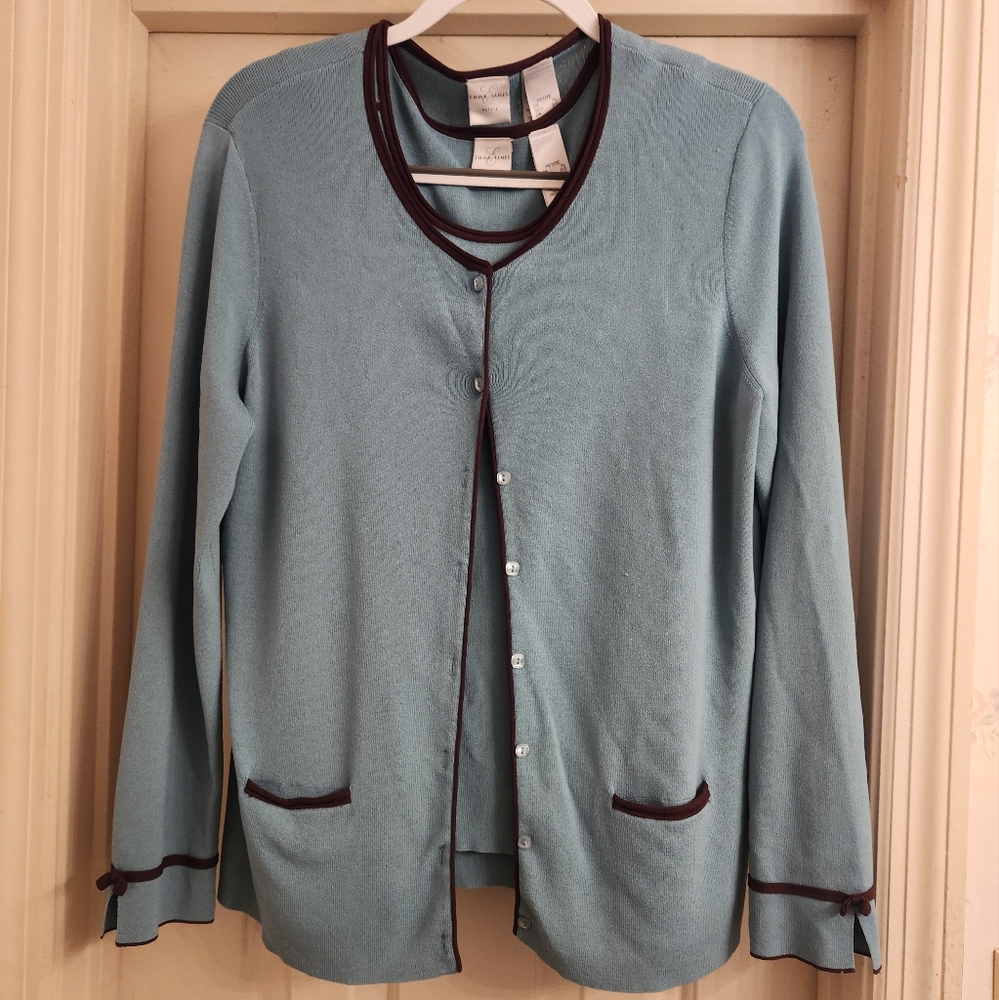 Twin Set Sweater and Shell, Emma James, Petite XL